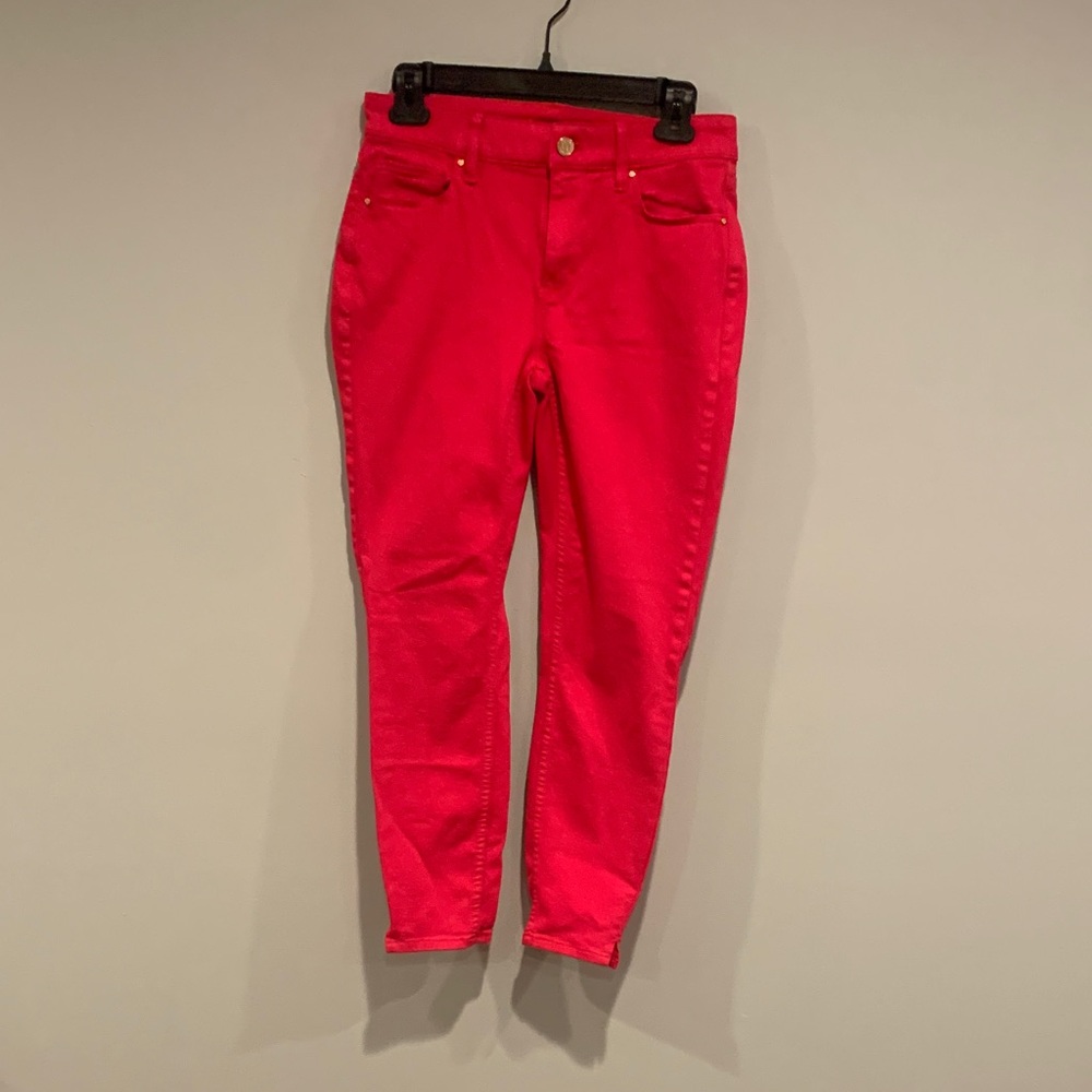 White House Black Market Vibrant Pink Ankle Jeans